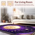 thumbnail image 2 of Flatwoven High Traffic Area Rug, Ethereal Moonlit Geometric Design, Non Slip, Stain Resistant, Washable Area Rugs for Living Room, Bedroom(Purple, 4X6), 2 of 8
