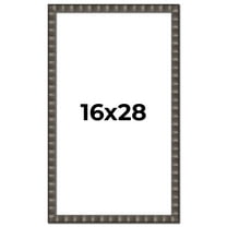 16x28 Frame Black Brown Chestnut Mosaic Solid Wood Picture Frame | 1.125 Inch Moulding Width |