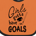 thumbnail image 4 of Inktastic Girls Gotta Have Goals Hockey Player Girls Baby Bib, 4 of 4