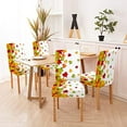 thumbnail image 6 of Outdoor Dining Chair Covers Autumn Leaves Chair Covers for Dining Room 6 Pack Spandex Stretch Office Chair Slipcover Removable Washable Chair Protector for Kitchen,Wedding,Hotels, 6 of 6