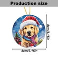 thumbnail image 3 of Personalized Dog Ornament Pet Ornament for Christmas Tree 3 Round Ceramic Printed in USA Choose From 200 Breeds Dog Mom Dog Dad Xmas Decoration D/ Christmas Dog Pendant A, 3 of 6
