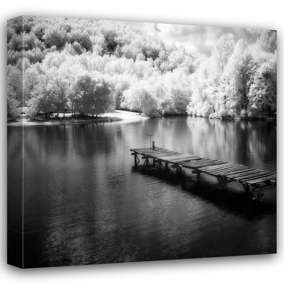 Alan Hausenflock 20x20 Gallery Wrapped Canvas Wall Art Titled - Mint Springs Lake Square IV