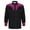 Hot Pink, variant on Hpapadks Mens Casual Shirts 3D Floral Print Lapel Button Down Long Sleeve Blouses Mens Dress Shirt Brick Red L