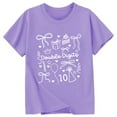 thumbnail image 3 of WOYY Girls Short Sleeved T Shirt Birthday Letter Graphic Round Neck T-Shirt, Sizes 1-13, 3 of 3