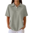 thumbnail image 2 of HAJWOH Polo Shirts For Women Waffle Golf Shirts Short Sleeve T-Shirt Summer Casual Tennis Work Athletic Tops, 2 of 5