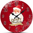 thumbnail image 2 of VOCOO Christmas Wall Clock Silent Non-Ticking, Merry Christmas Santa Claus Round Wall Clocks Decor for Home Kitchen Living Room Office, Battery Operated(10 Inch), 2 of 9