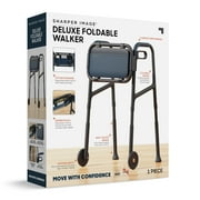 Sharper Image® Deluxe Foldable Walker with 5-inch Wheels, Adjustable Height, 350 lb Capacity