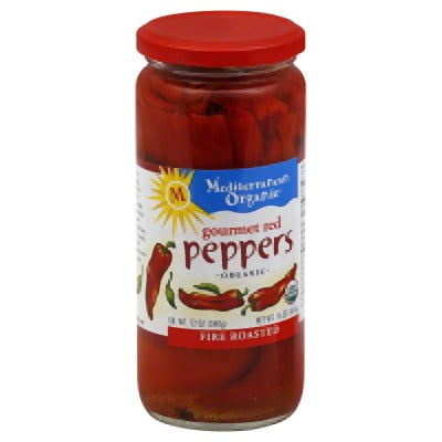(6 Pack) Mediterranean Organic Gourmet Red Peppers Fire Roasted, 16 (Best Way To Roast Poblano Peppers)