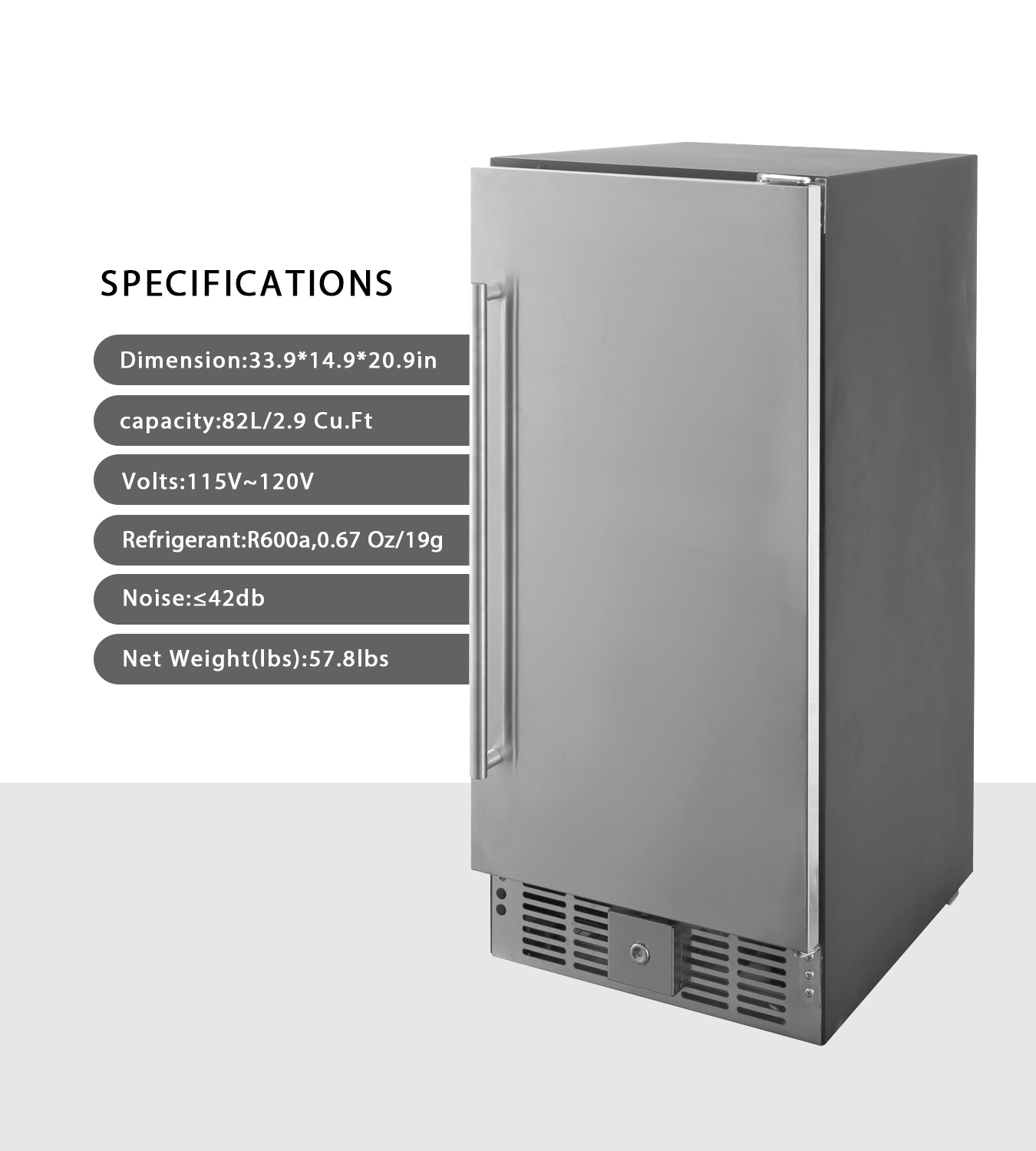 2.9 cubic foot refrigerator