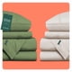 thumbnail image 1 of 2 Juegos de Sábanas Dreamlab Microfibra de Lujo con Doble Cepillado Ultrasuaves e Hipoalergénicas Verde Olivo / Beige, Tamaño Individual, 1 of 5