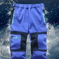 thumbnail image 4 of Cowsor Kids Boys Girls Fashion Outdoor Softshell Pants Waterproof Breathable Warm Fleece Lined Hiking Skiing Pants For All Seasons, 4 of 6