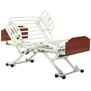 Invacare CS7 Full Electric Long Term Care Bed, Amherst Style Bed Ends with Solar Oak Finish, Assist Bar, Attendant Control Panel, IHCS7ACPAMSOBAAS-QSP,"36"" Wide"
