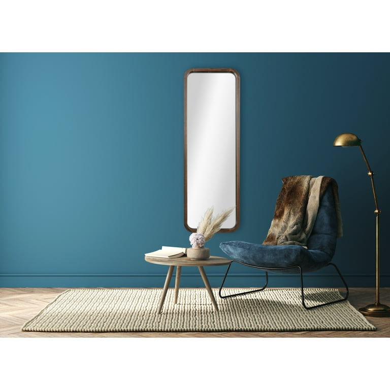 Mainstays 17x53 Round Rectangular Walnut Mirror