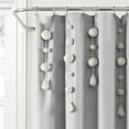 thumbnail image 3 of Lush Decor Boho Pom Pom Tassel Linen Solid Print Cotton Blend Shower Curtain Set, 72" x 72", Beige, 3 of 11