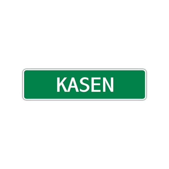 Kasen Boys Letter Printed Label Children Name Indoor Outdoor Wall Plaque Decoration Novelty Aluminum Sign 4"x13.5"