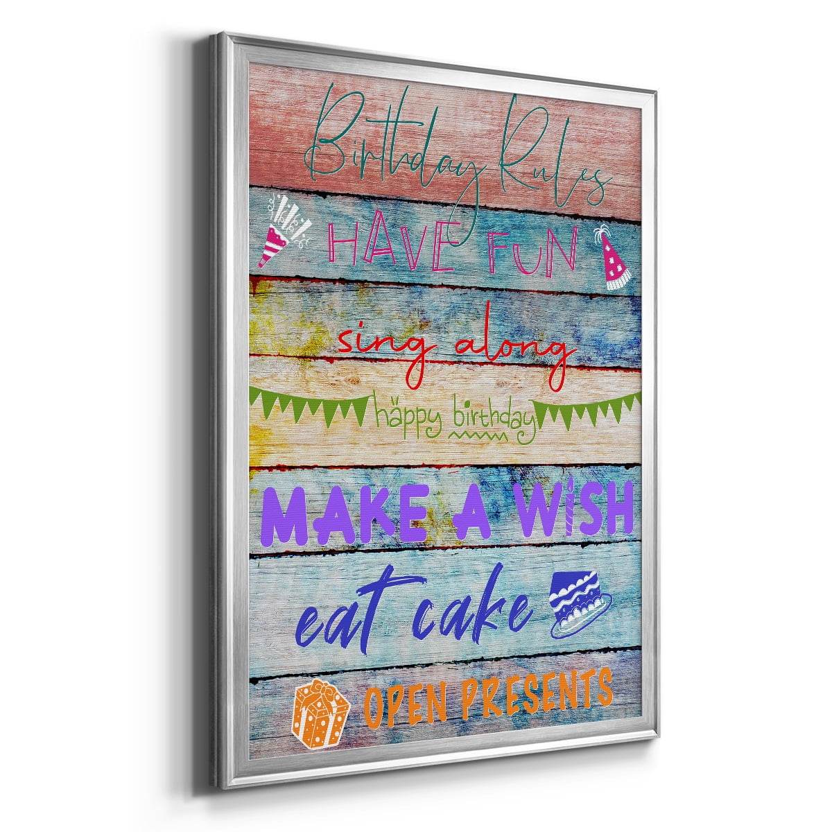 Birthday Rules Premium Framed Print - Ready to Hang