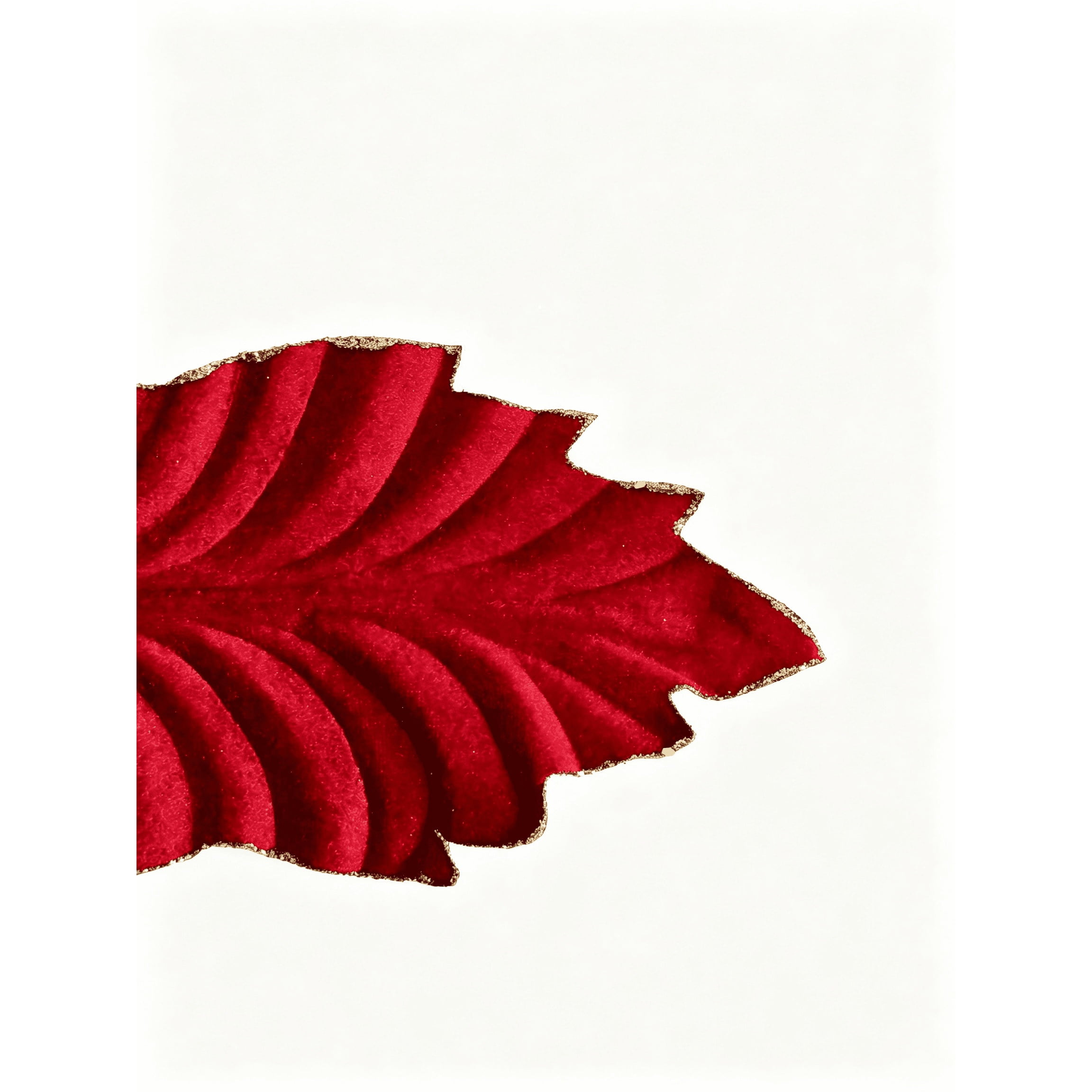 Red and Gold Glitter Poinsettia Christmas Clip Ornament, 18", by Holiday Time