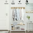thumbnail image 4 of Costway 3 in 1 Industrial Coat Rack Shoe Bench Entryway Hall Tree Storage Shelf w/ Hooks, 4 of 10