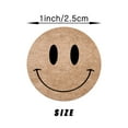 thumbnail image 2 of 1 inch 500 pcs Per Roll Kraft Smiley Face Sticker Easy Carried Incentive Reward Sticker Supplies for Teachers and Mothers, 2 of 4