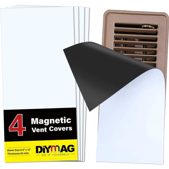 DIYMAG Magnetic Vent Covers-5.5" x 12", 4Pcs Magnetic Vent Covers for Home Floor Standard Air Register, Homes and RV, HVAC