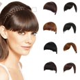 thumbnail image 5 of Women Fashion Braid Fake Fringe Natural Headwear Hair Extensions Headband Blunt Bangs Hairpieces R0U9, 5 of 8