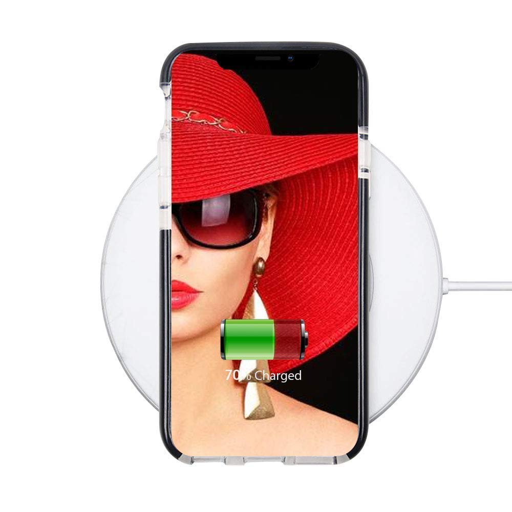 Coque Silicone Transparente Antichoc Pour IPhone XS Max XR X 8 7 6 – Compatible Charge Sans Fil Qi