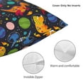thumbnail image 3 of Yiaed Dinosaurs in Space Print Pillow Covers Super Soft Decorative Square Throw Pillow Covers Case Cushion Covers for Sofa Couch Bedroom Car Decor（No pillow core）-16"x16", 3 of 7