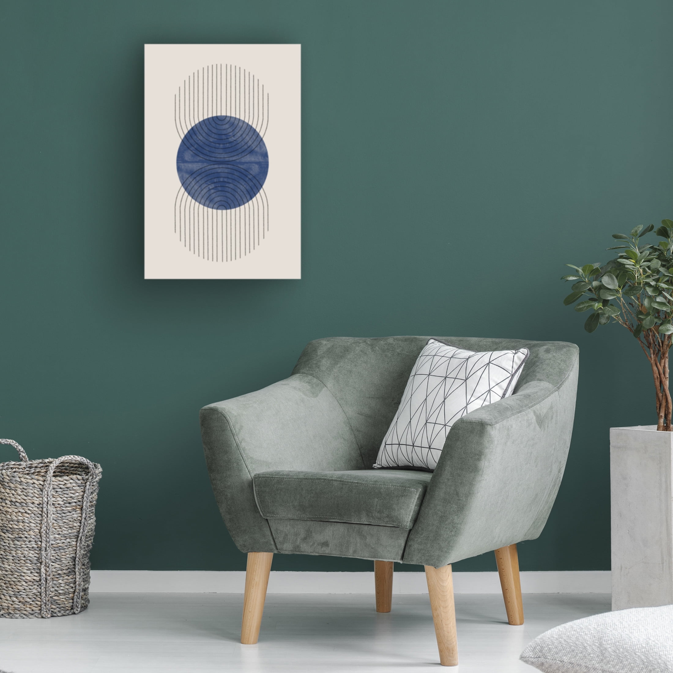 Trademark Fine Art THE MIUUS STUDIO Perfect Point Blue Canvas Wall Art