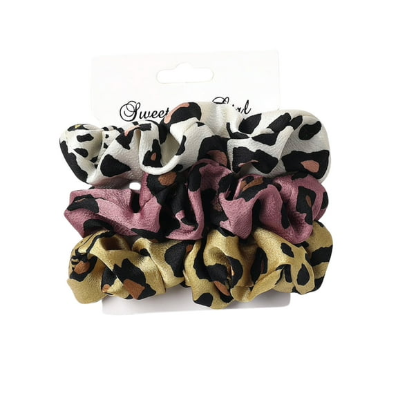 Multi Colored Cheetah Set Of 3 Scrunchies