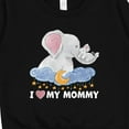 thumbnail image 3 of Inktastic I Love My Mommy Cute Elephants with Moon and Stars Toddler Sweatshirt, 3 of 4