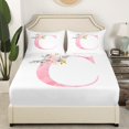 thumbnail image 3 of Erosebridal Floral Alphabet Bed Sheets Set Queen Size,Letter Personalized Bedding Sets Queen Size,Initial Monogrammed Bed Sheets Queen,Breathable Flower Room Decor,4-Piece, 3 of 7