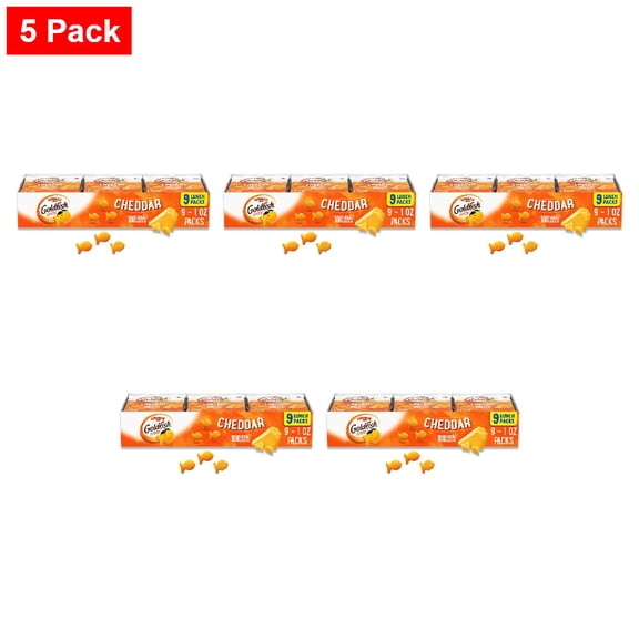 Goldfish Cheddar Cheese Crackers Multipack 9 ct / 1 oz - 5 Pack