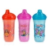 Nuby 3 Piece Insulated No Spill Easy Sip Cup with Vari-Flo Valve Hard Spout, Girl, 9 Oz