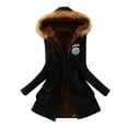 thumbnail image 1 of DPTALR Winter Womens Warm Coat Hooded Jacket Slim Winter Outwear, 1 of 2