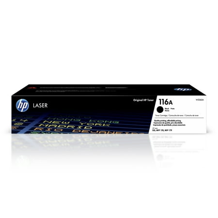 HP 116A Black Toner Cartridge | Works with HP Color Laser 150 Series, HP Color Laser MFP 178, 179 Series | W2060A