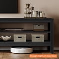 thumbnail image 6 of WAMPAT Rustic 70 Inch TV Stand for Up to 75” TV, Black Wooden Entertainment Center, 6 of 8