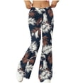 thumbnail image 2 of Women's Plus Size Wide Leg Flare Leggings High Waisted Stretch Casual Pants, 2 of 7
