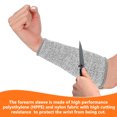 thumbnail image 3 of Dinheiro 4 Piezas Mangas Cortadas con Orificio para el Pulgar, Mangas de Protección de Brazo de Nivel 5, Protector de Brazo de Antebrazo de Seguridad Antiabrasión para Trabajo de Cocina de Jardín, 3 of 7