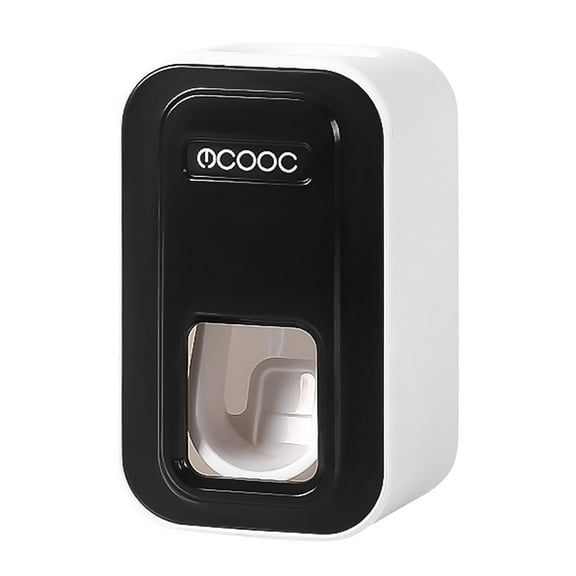 RoamHome Electric Toothbrush Holder Smart Sterilizer Punch Free Wall Mounted Automatic Toothpaste Dispenser Toothpaste Squeezer Toilet Bathroom Accessories Suitable for Kids & Adults (Black)