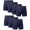 Dark Blue, variant on 7PK Mens Cotton Boxer Briefs Tagless Comfort Flex Underwear With Opening Fly