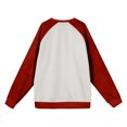 thumbnail image 4 of Men's Christmas Raglan Sleeve Crewneck Fleece Lined Sweatshirt | Warm and Soft Pullover with Holiday Design for Casual Outfits and Winter Layering,Red,L, 4 of 4