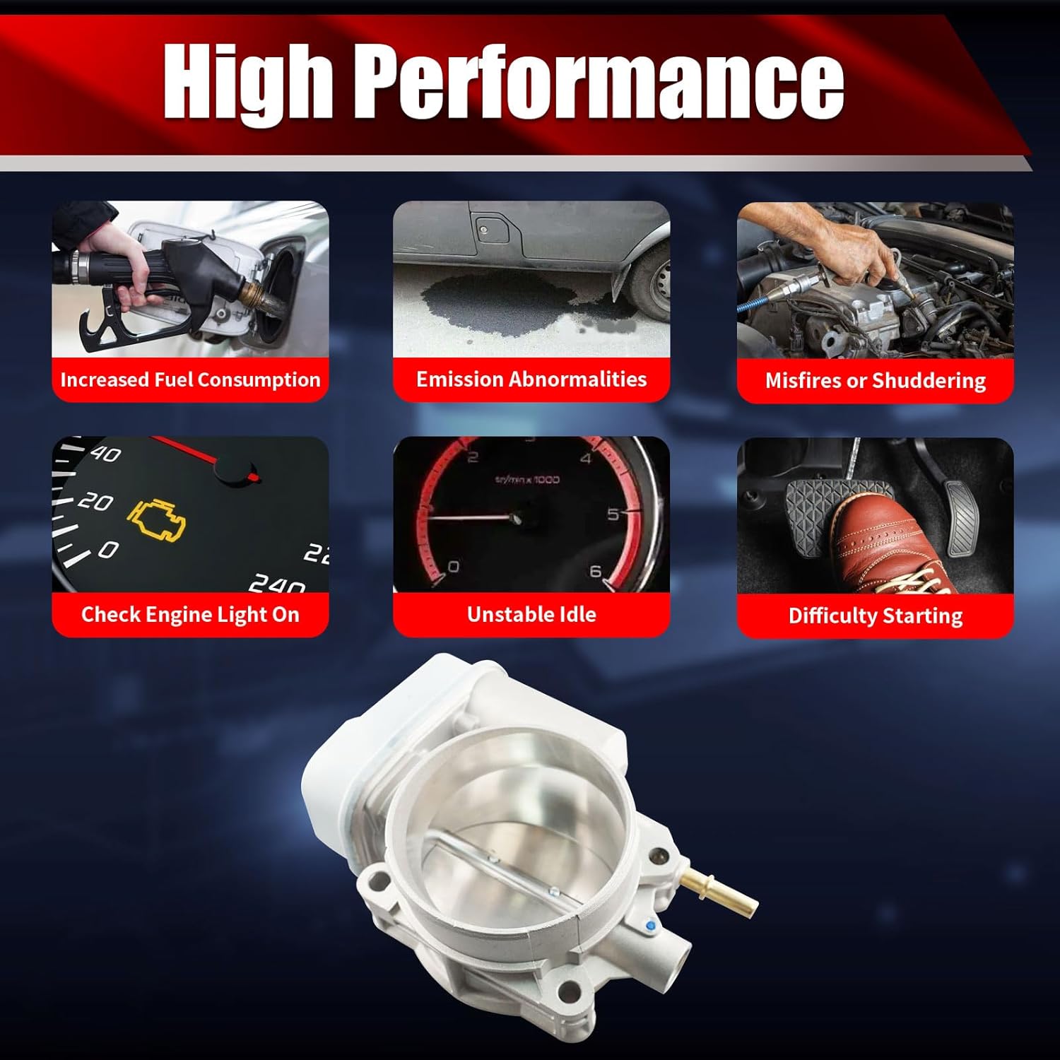 MACAX Electronic Throttle Body Assembly S20064 Compatible with Chevrolet GMC Buick Hummer Pontiac Trailblazer Colorado Impala Canyon Envoy Rainier H3 3.5L 3.7L 4.2L 5.3L L5 L6 V8 Replaces 12568580