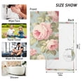 thumbnail image 2 of Leaves and Flowers Pink Cotton Face Towels Soft Hand Towel Absorbent Bathroom Towel for Kitchen Hotel Decoration, 2 of 7