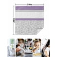 thumbnail image 4 of Purple Grey Cloth Napkins Set of 8 Reusable Dinner Napkins, Chic Garden Floral Stripe Aesthetic Flower Cocktail Napkin Washable Table Napkins for Wedding/Holiday Party/Baby Shower 20"x20", 4 of 7