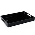 thumbnail image 3 of stanreset Clear Serving Tray Spill Proof Acrylic Decorative Coffee Dessert Plate with Handle Kitchen Organization Hotel Restaurant, 3 of 8