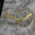 thumbnail image 5 of Pendientes personalizados Yashi con nombre en Acero inoxidable para mujer color oro rosa, 5 of 5