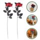 thumbnail image 4 of IFANTNG 12 rosas artificiales de imitación, decoración floral espeluznante para fiestas en interiores y exteriores, 4 of 8
