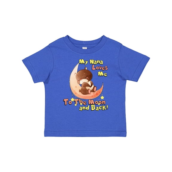 Inktastic My Nana Loves Me to the Moon and Back Boys or Girls Toddler T-Shirt