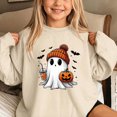 thumbnail image 4 of OGLCCG Halloween Sweatshirt for Girl Ghost Pumpkin Prints Cute Crewneck Long Sleeve Tops Festival Pullover Tops,Size 7, 4 of 6