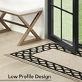 thumbnail image 5 of Washable Skid-Resistant Runner Rug, Trellis Border , Natural Twist and Black , 26" x 45", 5 of 9